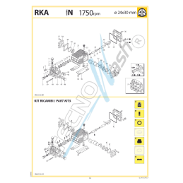 Bomba de Alta Presion RKA 4G40H N DX T.N/B.B Cabeza Cromada con flecha de Ø24mm