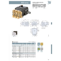 Bomba RRA 4G30 N DX, Flecha solida de Ø24mm