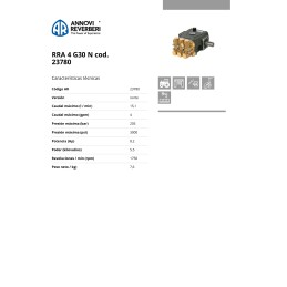 Bomba RRA 4G30 N DX, Flecha solida de Ø24mm