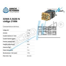 Bomba AP SXWA 5.5G50 N DX Flecha solida de 24mm